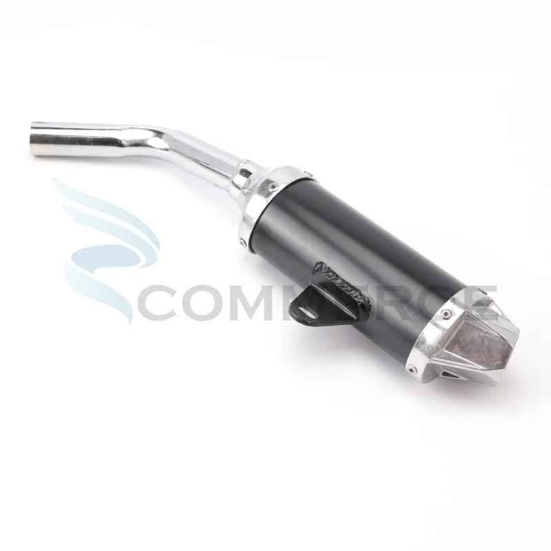 BBR High Quality Motorcycle Muffler Set Exhaust Systems for 50cc 110cc 125cc Bikes Black Factory Motorcycle Muffler Set Multi-piece