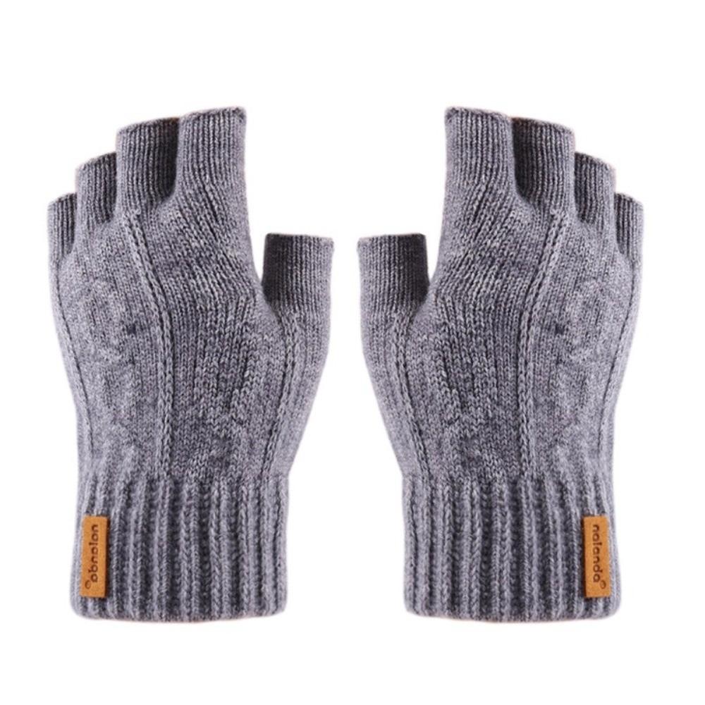 Winter Warm Fingerless Gloves Thicken Touchscreen Gloves New Knitted Gloves  For Men Women Gifts