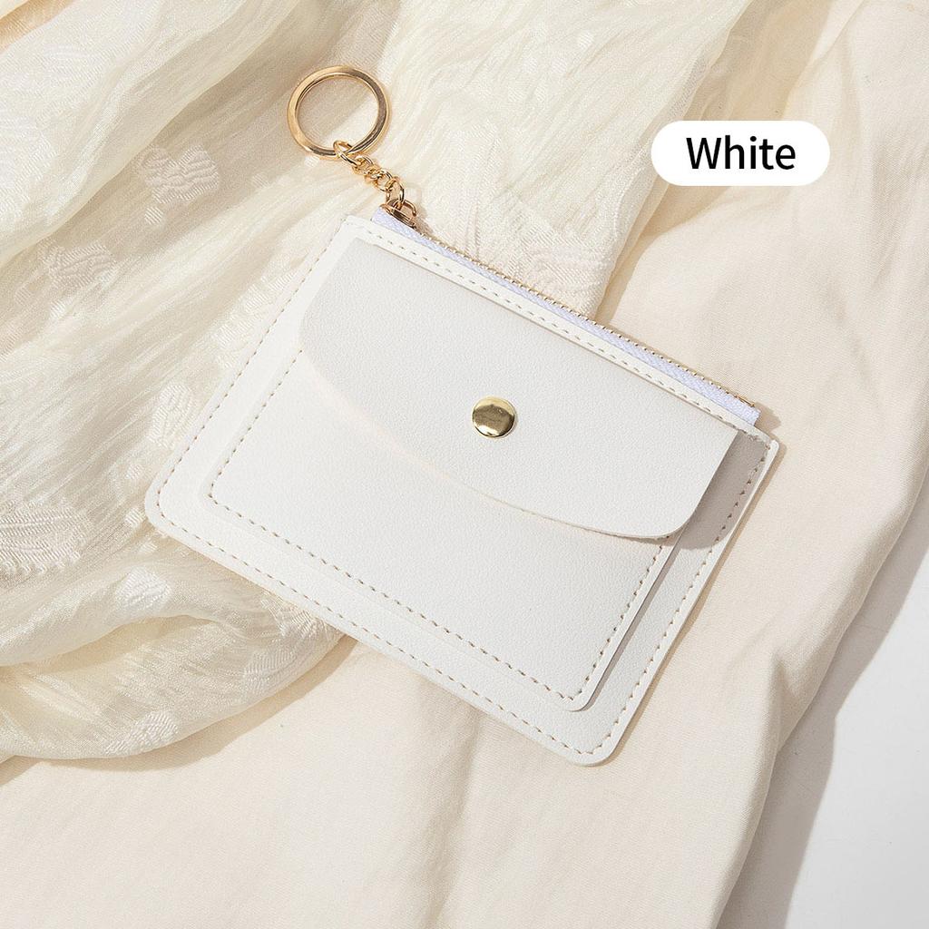 New Ultra-thin Card Bag, Short Zipper Women's Wallet, Fashionable and Simple Keychain, Coin Change Bag.