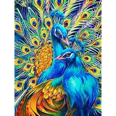 Pittura con Ricamo Diamantato 5D Fai da Te Immagine di Pavone con Diamanti di Strass Kit Artigianale Animale Decorazione per la Casa