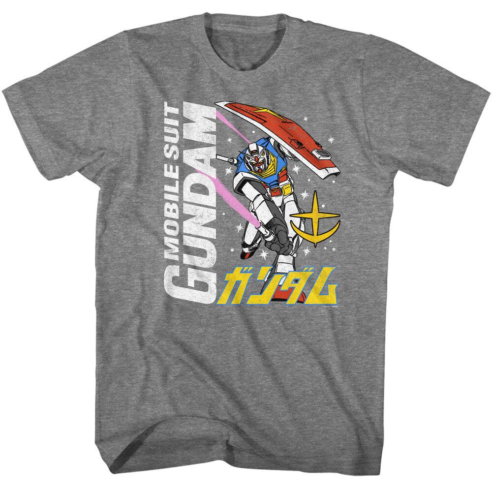Gundam Japanese Military Anime Merch Mecha Full Color Men T Shirt L