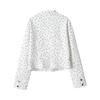 2026 Summer New European and American Cross-border Women's Street Fashion Long Sleeve Crew Neck Polka Dot Waist Waist Jacket w08 0520