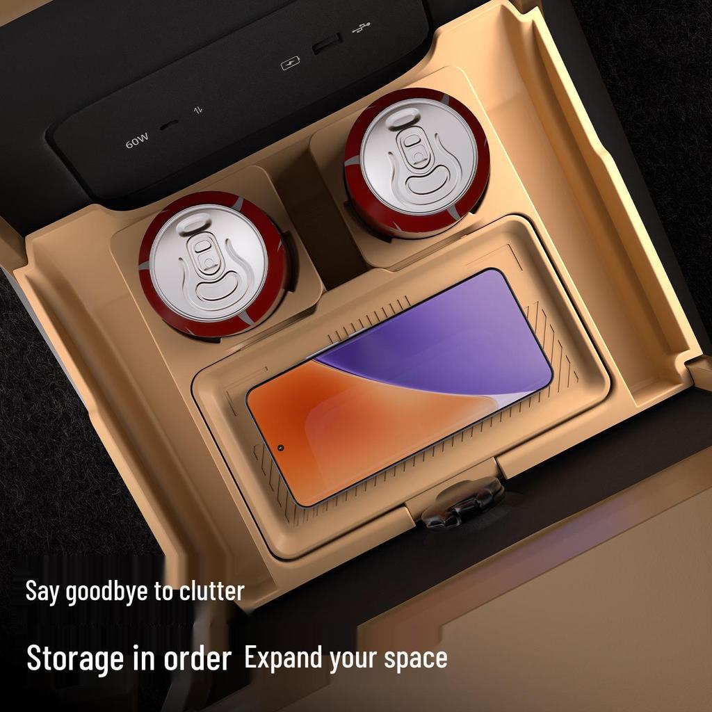 Dream Home Center Console Lower Storage Box: Fits 25 Models, Multi-functional Interior Car Organizer, Waterproof