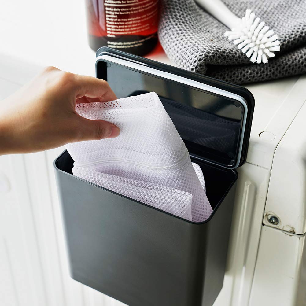 Yamazaki Jitsugyo Detergent magnetic pentru rufe Stocător cu bile Black Tower Cutie de reîncărcare cu bile cu gel 4267 Aprox.. L17XD9.5XH17cm