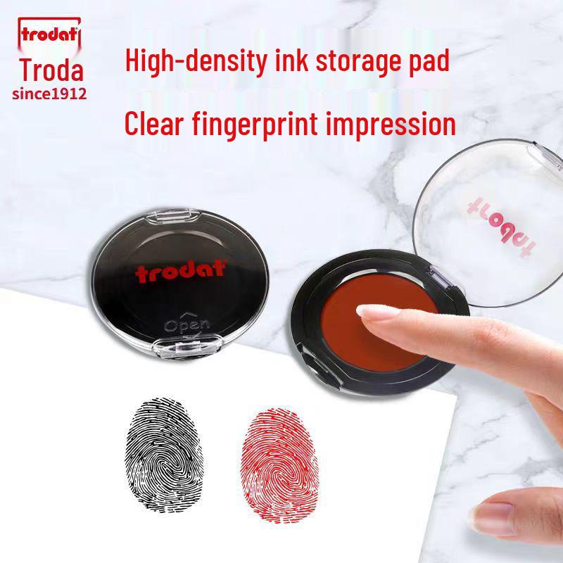 Zhuoda 9094 Schnelltrocknender Rot & Schwarz Fingerabdruckstempel für Büro & Finanzen