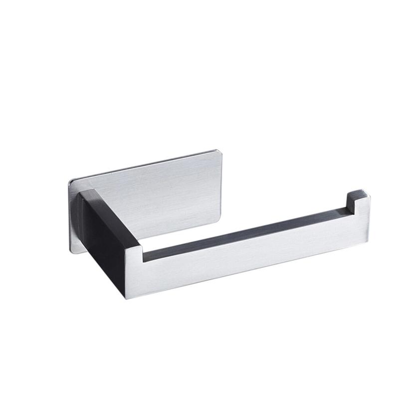 1 Piece 304 Stainless Steel Kitchen Towel Hanger Self Adhesive Towel Hanger Toilet Storage Towel Box
