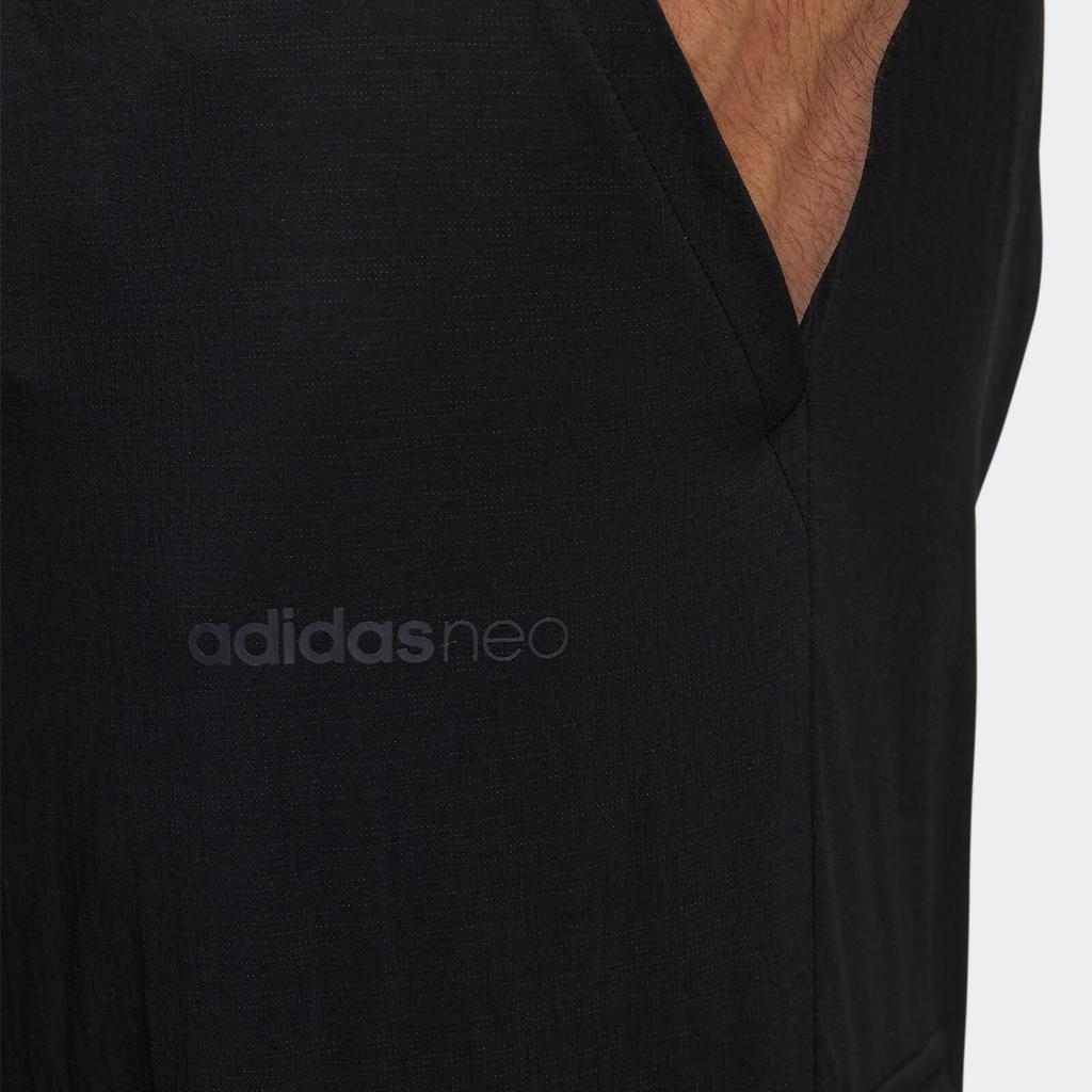 Adidas Neo Contrast Stripe Straight-Leg Track Pants Men Bottoms Black H55286