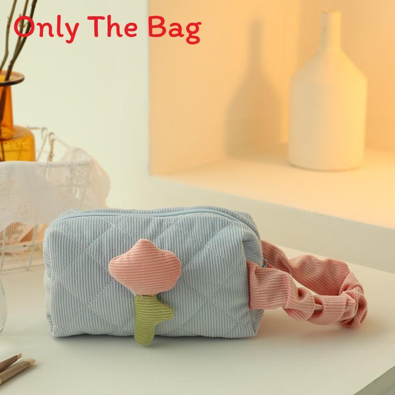 Style Plush Velvet Makeup Bag With Large Capacity For Travel And Home Organization