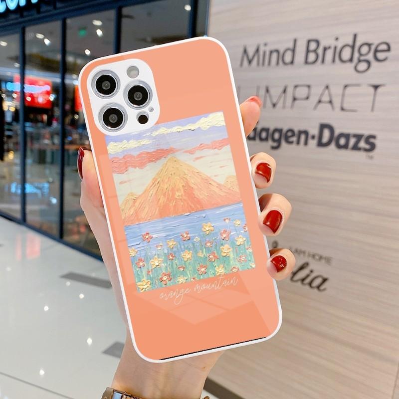 Husă de Telefon Pictură Artă 3D Pentru IPhone 14 13 12 11 Pro Max X XR XS 8 7 Plus Husă Colorată din Sticlă Lichidă