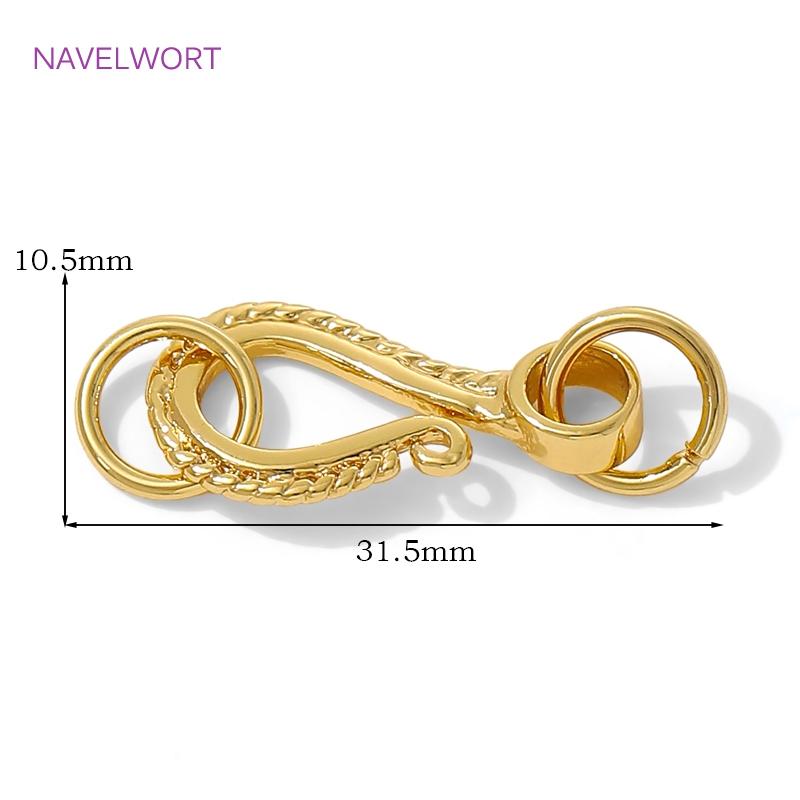 

18K Gold Plated Clasps For Jewelry,Brass End Connector Clasps Fasteners,DIY Jewelry Making Accessories,Connectors For Bracelets 1 piece