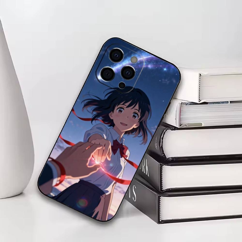 Mitsuha Miyamizu Phone Case For iPhone17,16,15,14,13,12,11 Plus,Pro Others Soft Black Cover