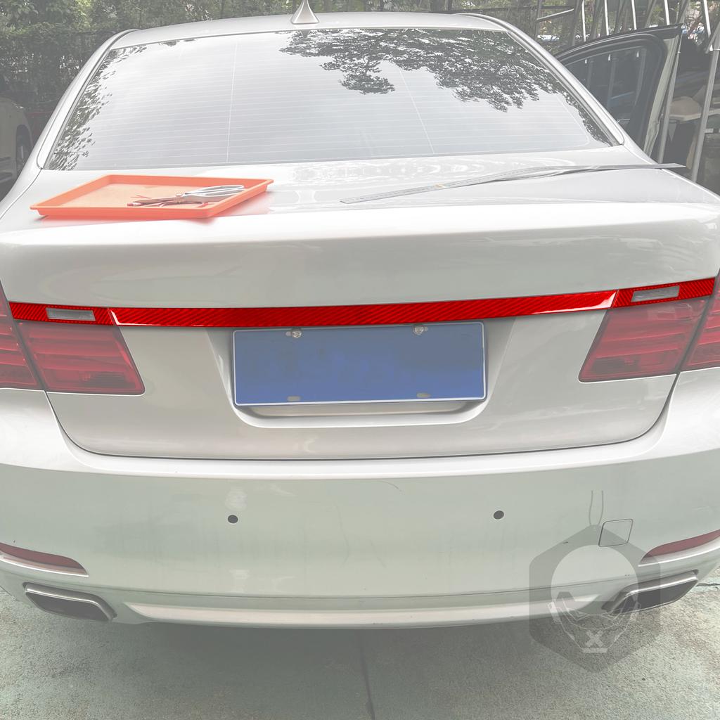 For BMW 7 Series F01 2009-2014 Accessories Car Carbon Fiber Exterior Trunk Trim Strip Sticker