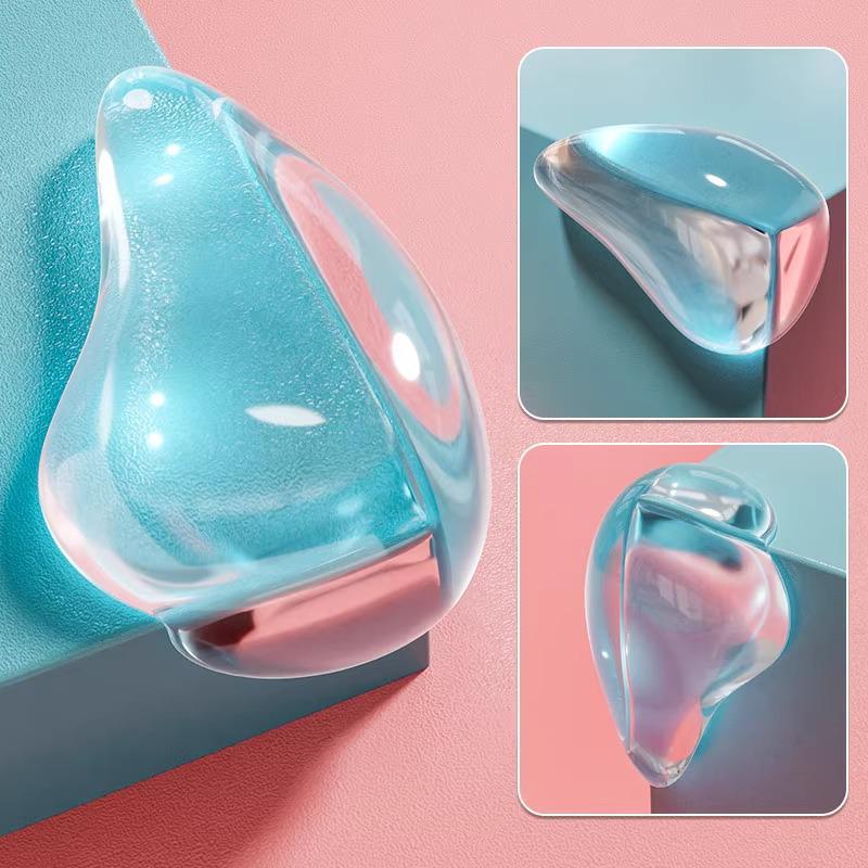 

Детский прозрачный силиконовый протектор для углов стола - Защита от столкновений, безопасная накладка для стекла и стула Water Drop - 3 Pack