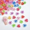 50Pcs 3D Ice Translucent Gradient Blossom Flowers Nail Charms Luminous Manicure Art Decorations for Nail Design