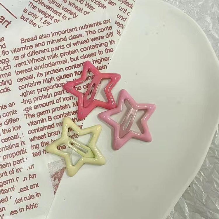 Dopamine Star Hair Clip: Elegant Women's Headwear Accessory for Summer Bangs