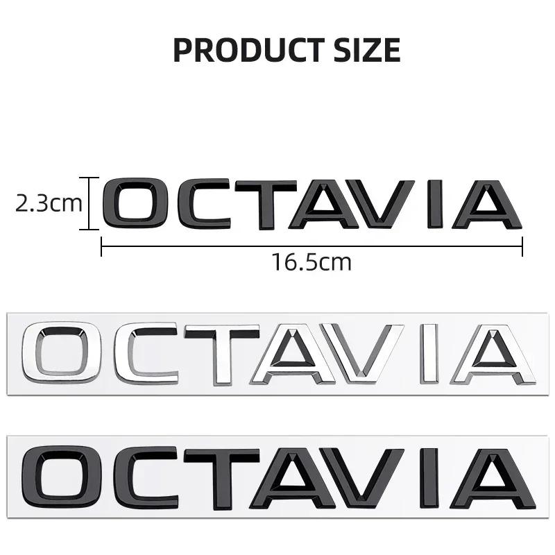 DAYB7 1 Stück 3D ABS Octavia Auto Buchstabe Heckklappe Aufkleber Emblem Abzeichen Aufkleber Auto Styling Für Skoda MK3 MK4 A5 A7 Auto Zubehör