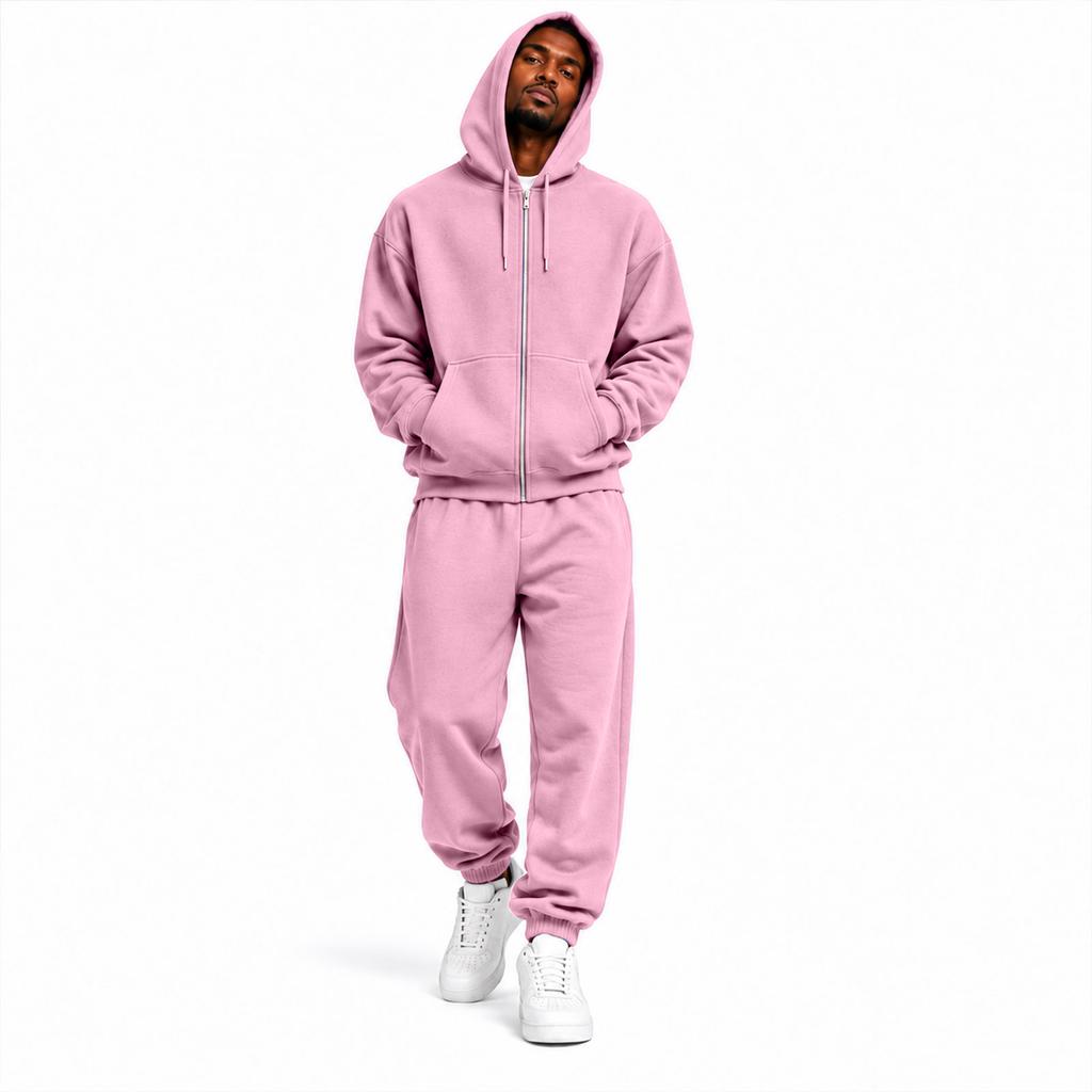 Unisex Kapuzenpullover und Jogginghose Zweiteiliges Trainingsanzug-Set