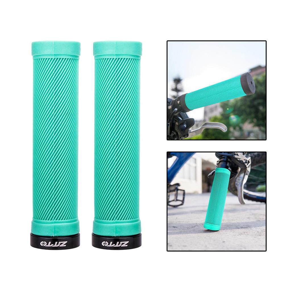 Handlebar Grips Shock Absorbing 22mm Bike Lockable Handle Grip , Blue