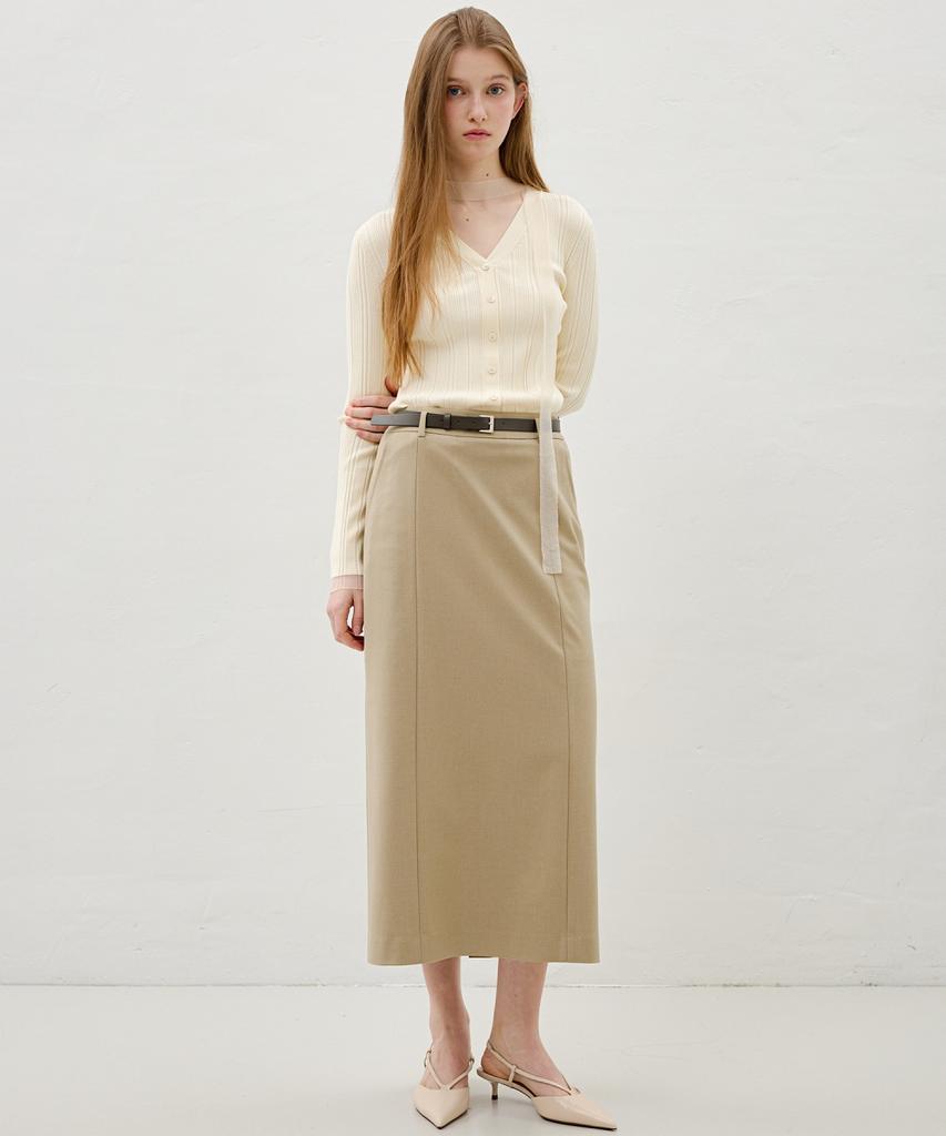 Ollibeudeollibeu H-Line Slim Pencil Skirt Ow6Ss1640