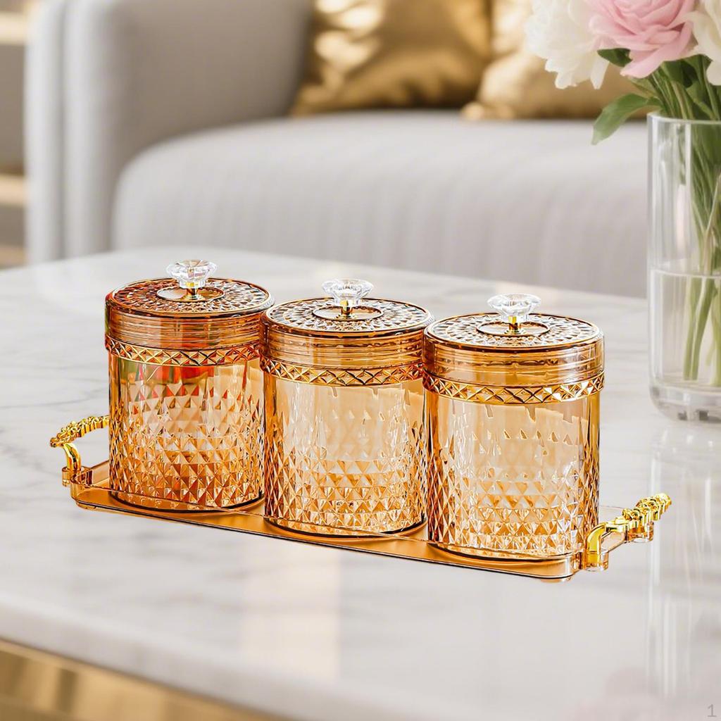 Food Storage Container Organizer Gifts Gadget Rack Tin with Tray