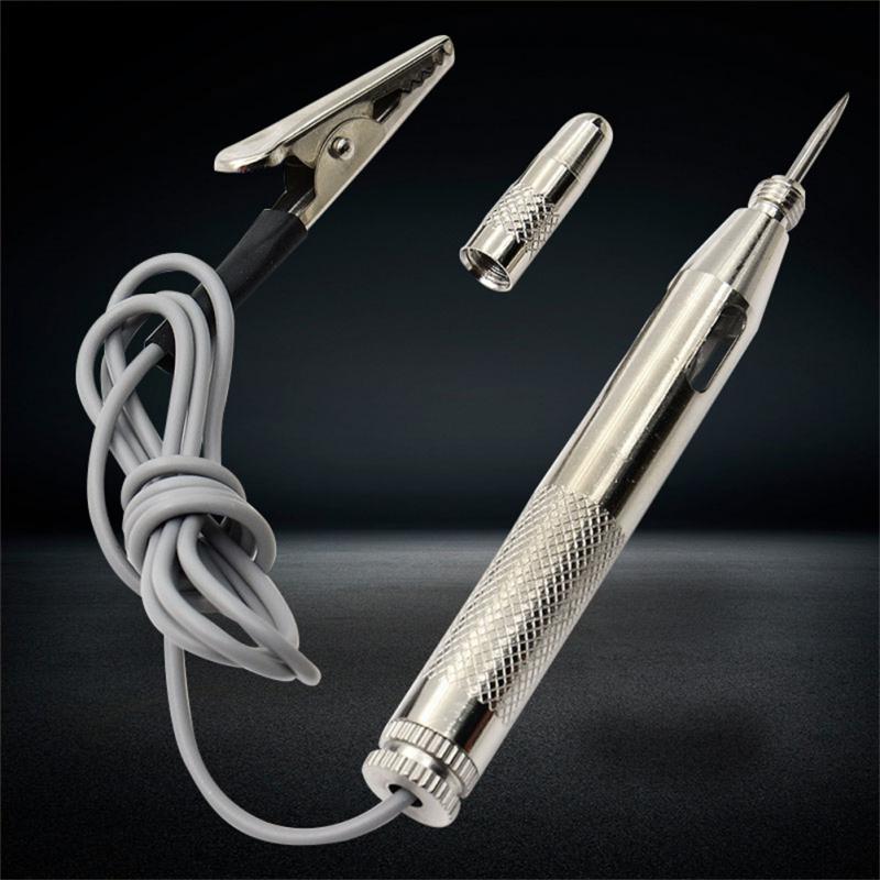 

DC 6V/12V/24V Автомобильный тестер аккумулятора Ручка-тестер реле цепи автомобиля Автомобильные аксессуары Электрический тестер Инструменты для диагностики автомобиля серебряный