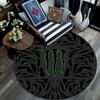 Monster Energy Round Area Rug,Carpet Rug for Living Room Bedroom Sofa Playroom Decor,Non-slip Floor Mat