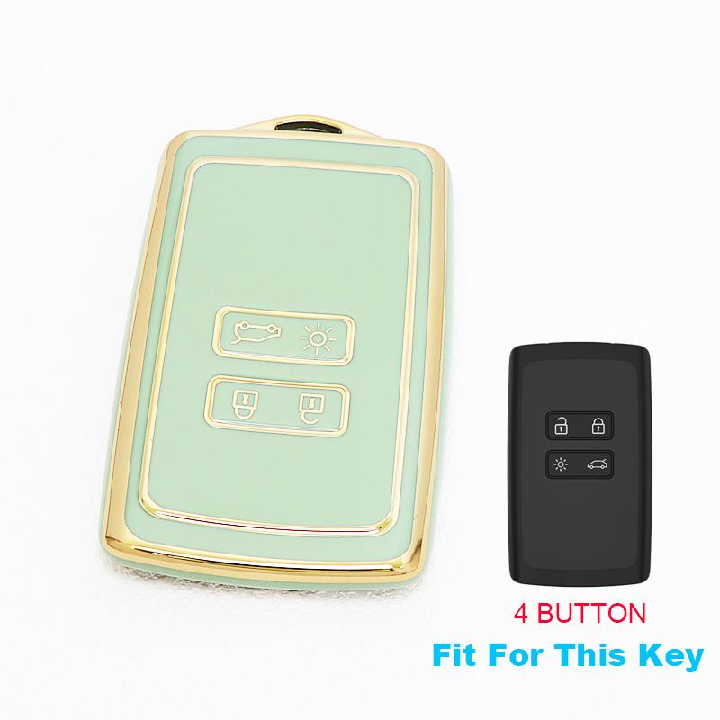 For Renault Kadjar Koleos Megane 4 Talisman Arkana Dacia Sandero Espace 5 Captur Tpu Shell Fob Holder Car Key Case Cover
