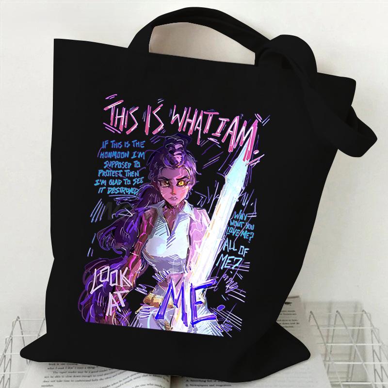Witch Hunters Peripheral Fashion Shoulder Bag Women's Large Capacity Student Canvas Bag Work Commuter Tote Bag