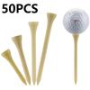 50 Count Wood Golf Tees Wooden Tee Golf Ball Holders Length 42mm 54mm 70mm 83mm Evironment-friendly Tee Micro Head Golf Tee