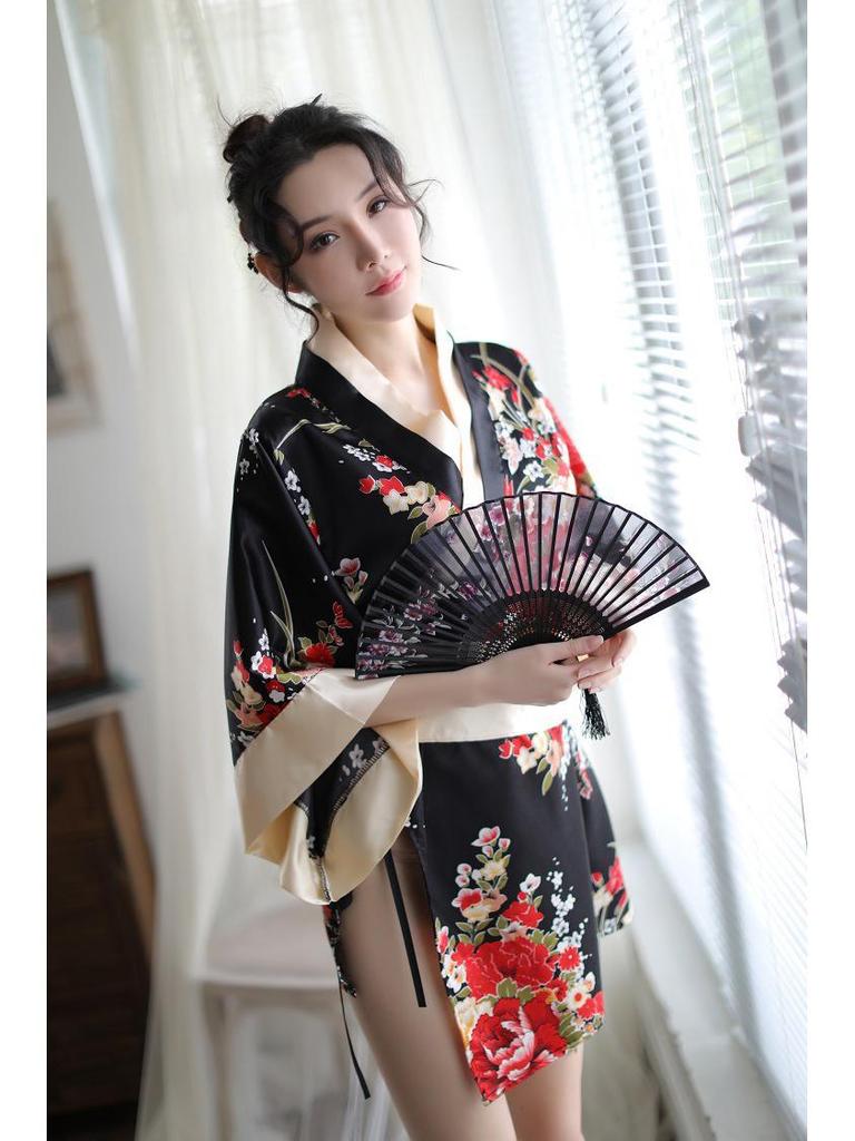 Plus Size Sexy Japanese Kimono Lingerie for Playful Role Play