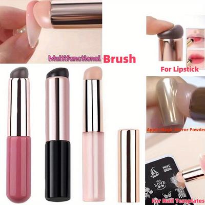 3 pçs Aplicador de Silicone para Nail Art, Pincel, Batom, Pó, Caneta Aplicadora de Pó para Efeito Gradiente, Esfumar Maquiagem, Ferramenta para Manicure