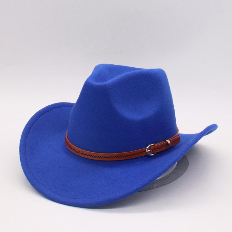 Cross-Border Hot Sale Western Cowboy Hat Men'S Felt Ethnic Style Retro Knight Top Hat Women'S Felt Manufacturer Wholesale Jazz