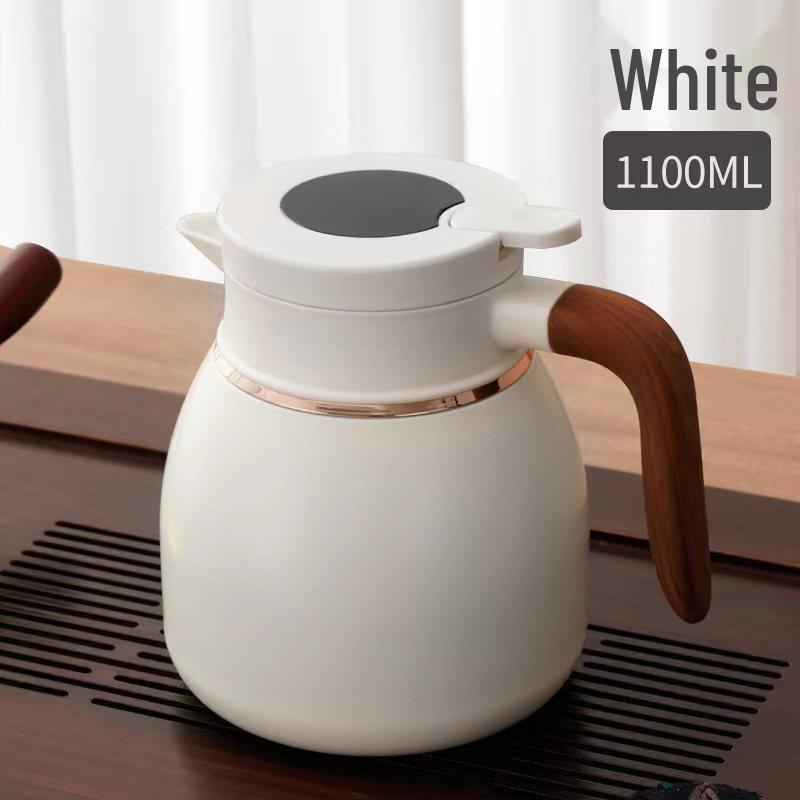 316 Stainless Steel White Teapot Thermos: Durable Tea & Water Separator with Long-lasting Inner Liner