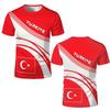 Türkiye Flag 3D Printed T-shirt Türkiye Style Pattern Men's Top Summer Fashion Football Short Sleeve Sweatshirt