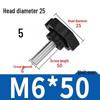 Sexpunkts gummihuvud plastvred bult handtag (M4-M12)