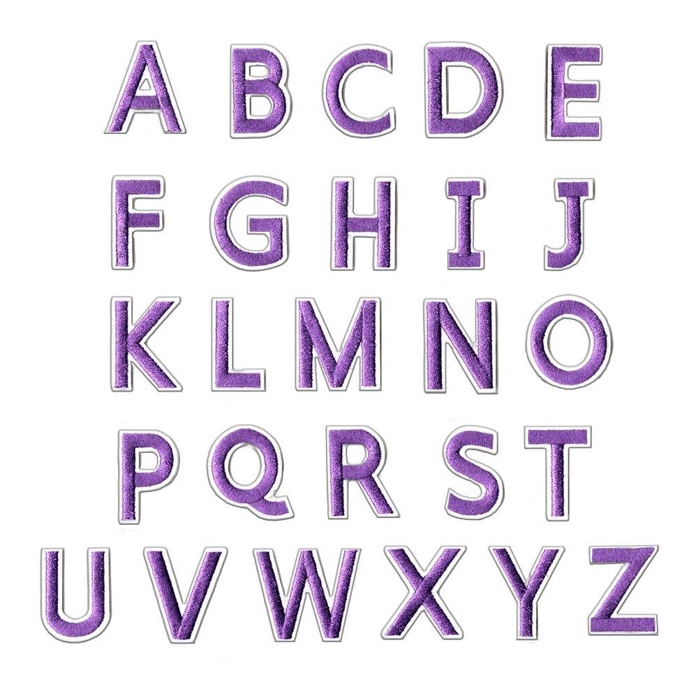 72 Stück Bunte Alphabet-Stickaufnäher A-Z 0-9 Stoff-Applikation Bügel-Aufkleber Aufnäher Handgefertigter Stick-Aufnäher