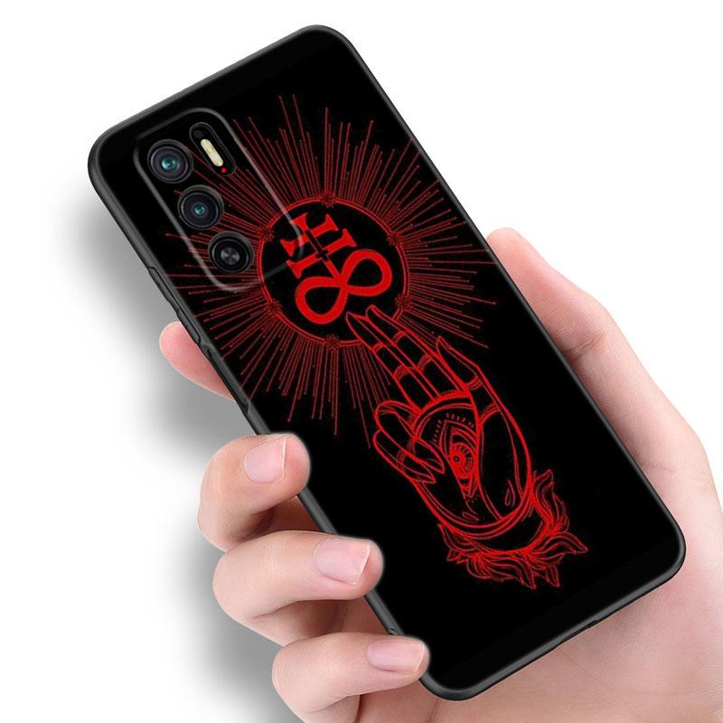 Pentagram 666 Demonic Satanic Black Silicone Phone Case For Xiaomi Redmi Note 10 11 11S 12 13 4G 8 9 11T Pro 5G + 8T 9S 10S 12S