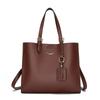 Tote PU for Women and for Both Work and Easy To Use [Cinq Chats] Bag, Leather, Casual, Business, Men, Leisure, (brown)