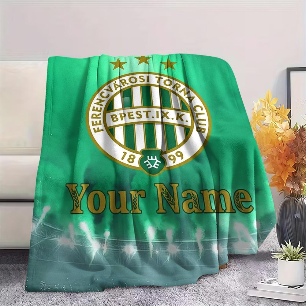 1 Stück Ferencv Rosi Torna Club Fahne Benutzerdefinierter Name Gemustert Flanell Decke Geeignet für Alle Jahreszeiten Für Heimdeko Wärme Und Komfort Geschenke Feiertagsgeschenk