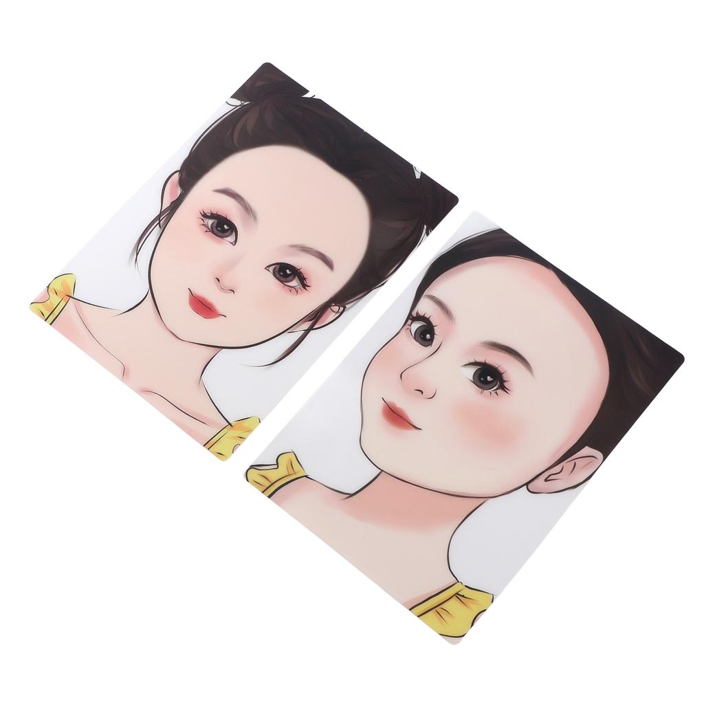 2pcs Child Face Painting Practice Boards Reusable Washable Painting Exercise Template Makeup Painting Tool