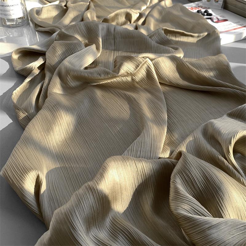 Crinkle Satin Chiffon Hijab for Muslim Women Mini Crepe Plain Shawl Wrinkle Solid Long Turban Islam Headscarf