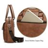 Borsa a mano da uomo in pelle PU impermeabile, borsa a spalla retrò alla moda, borsa da lavoro per computer, borsa a tracolla, valigetta, regali di compleanno per il marito