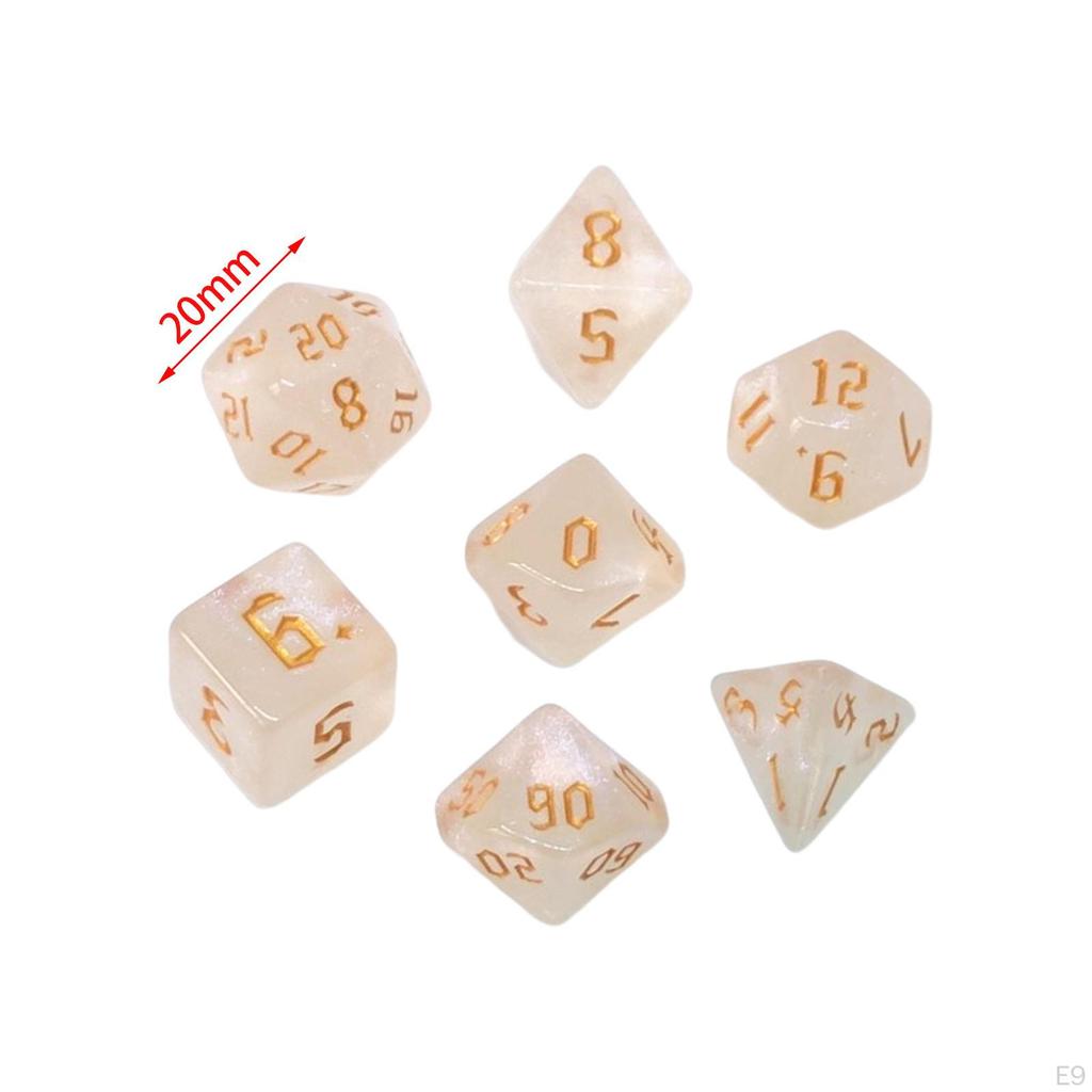 7Pcs Polyhedral Dices Set Table Game for Role Playing Family Gathering Party Favors
