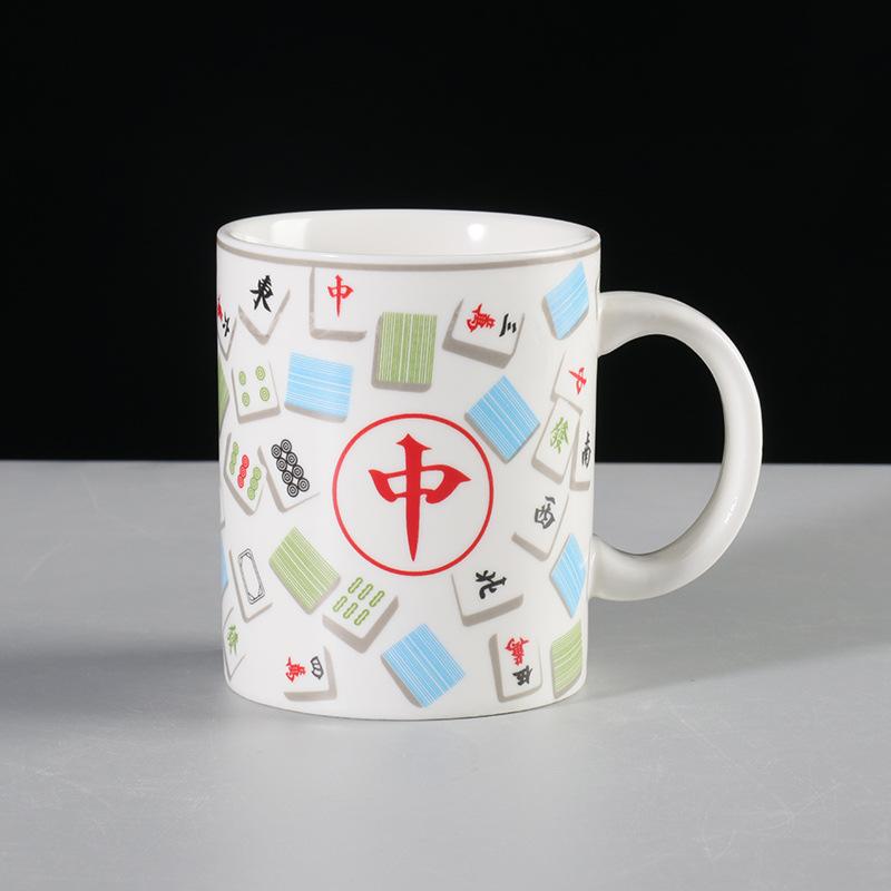 

Креативная чашка для маджонга, гостиничная комната для шахмат и карт, чайная чашка, китайская кружка, конференц-офис, керамическая чашка, подарочная чашка, подарок 301-400ml
