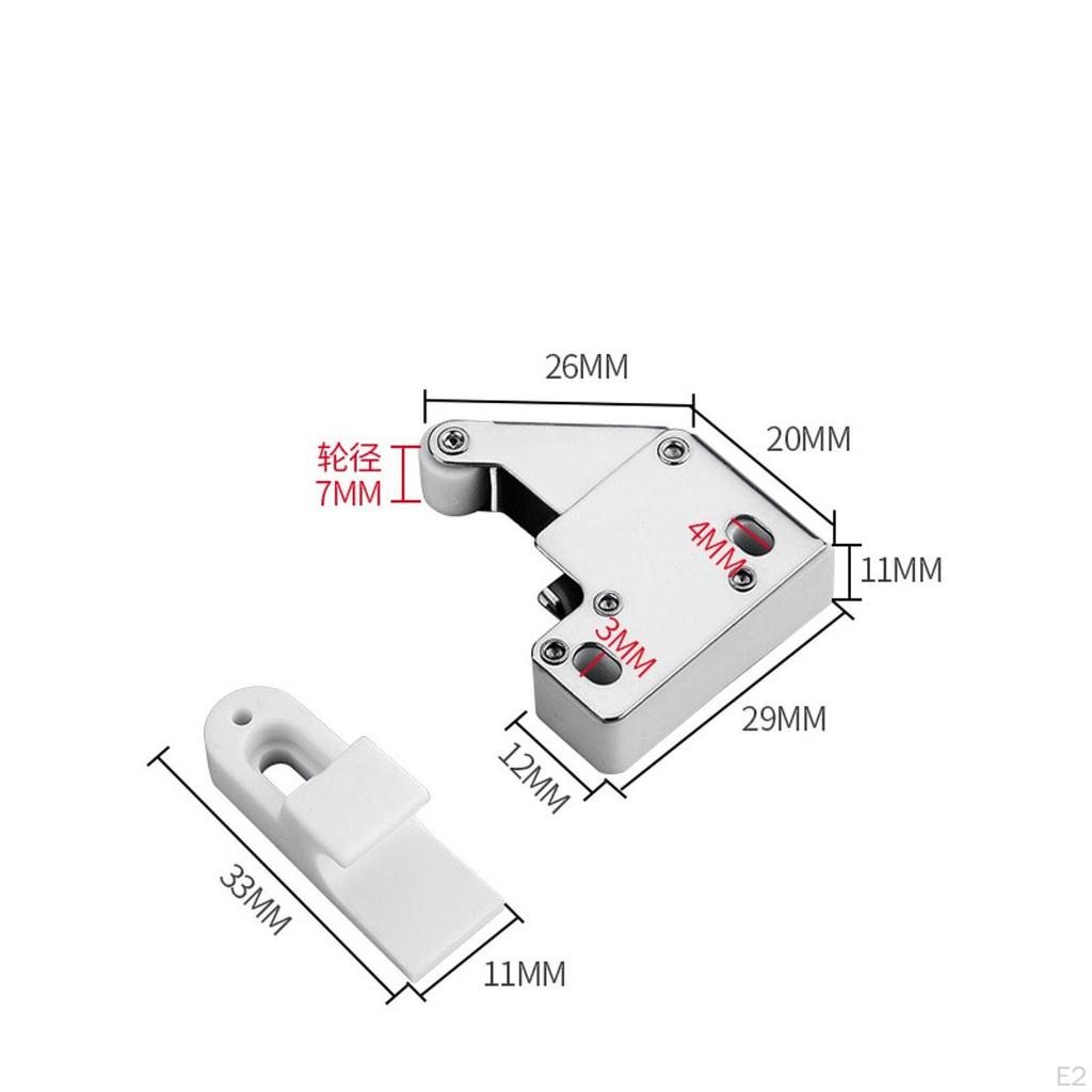 Mini Lace Push Lock, Automatic Spring Snap System, Lock for Wardrobe