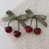 Stylish Cherry Hair Bands and Hair Clip For Children High Elasticity And Softness Hairpieces For Everyday Use