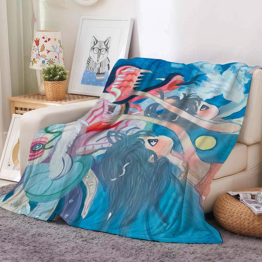 Aya T-takano Anime Blanket Warm And Soft Suitable For Bedroom Living Room Sofa Bed Office Travel Camping 30x40in