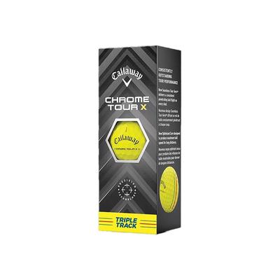 Callaway Chrome Tour X Triple Track Golf Balls Yellow 3-Pack