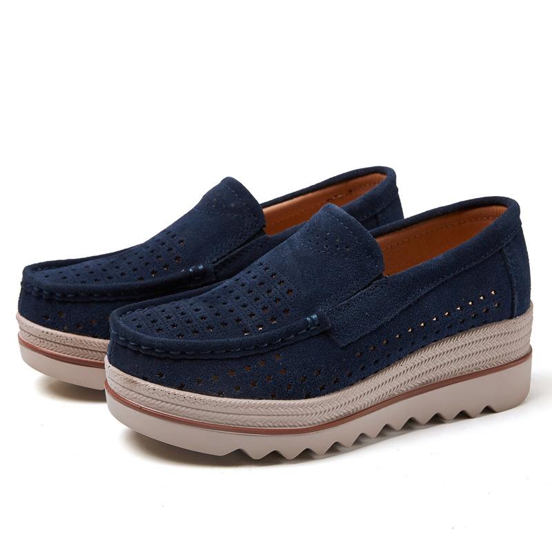 Spring and summer new sports shoes women's shoes platform muffin shoes casual shoes large size medium heel women's beanie shoes