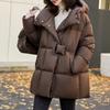 Winter Down Jacket Women Fashion Thick Warm Fluffy Parkas Loose Oversized Puffer Coat Outwear